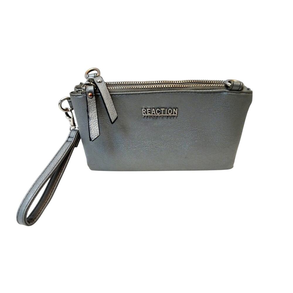 Reaction by Kenneth Cole Silver Clutch – Wristlet & Crossbody